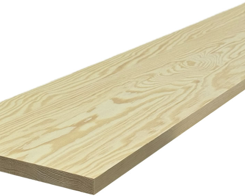 Półka sosnowa bezsęczna, łączona po szerokości, lita